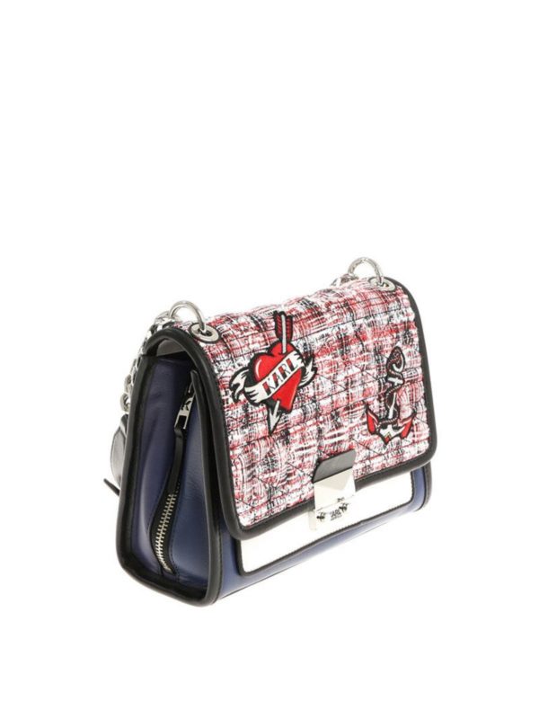 KARL LAGERFELD: shoulder bags online - Leather tweed bag