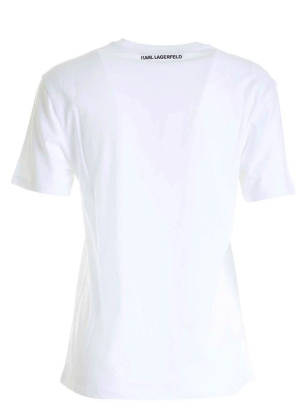 KARL LAGERFELD: t-shirts online - Karl Legend white t-shirt with black and whit