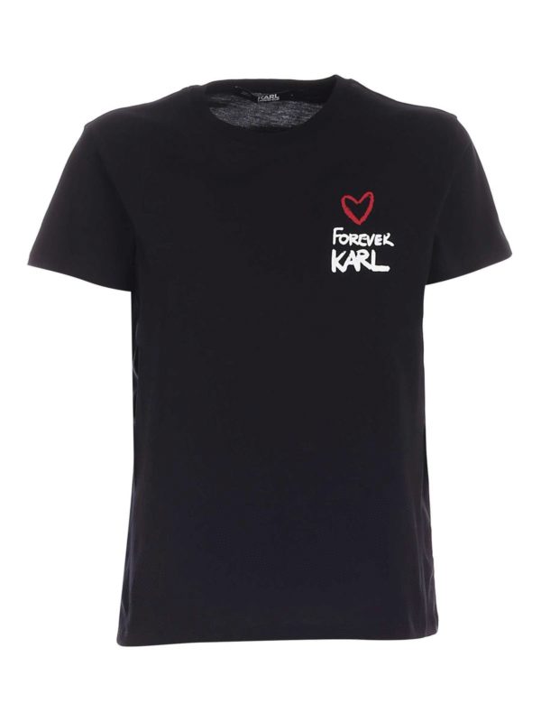 KARL LAGERFELD: T-shirts - T-Shirt - Noir