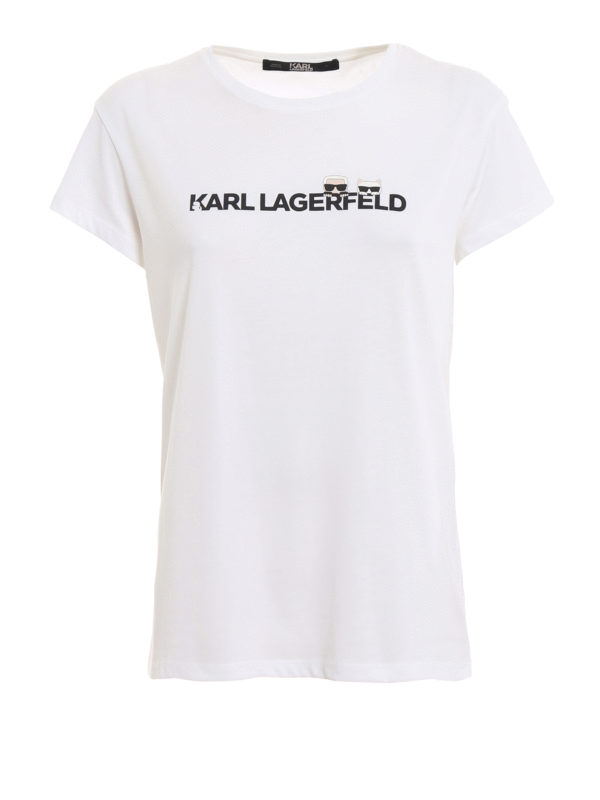 KARL LAGERFELD: T-shirts - T-Shirt - Weiß