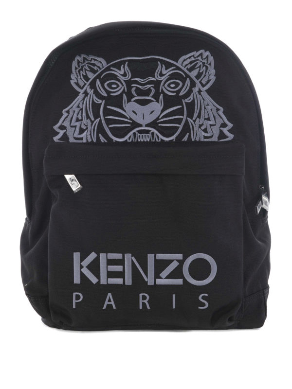 KENZO: backpacks - Large Tiger canvas backpack