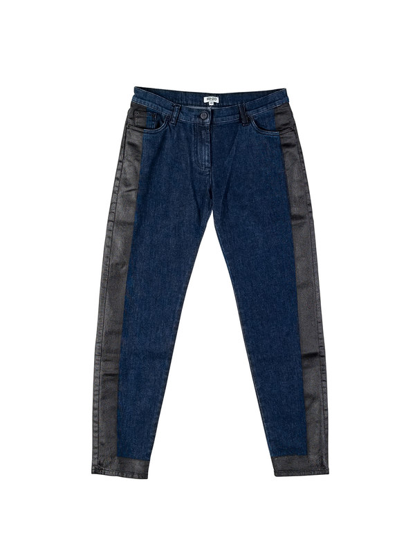 KENZO buy online Glossy black sideband denim jeans