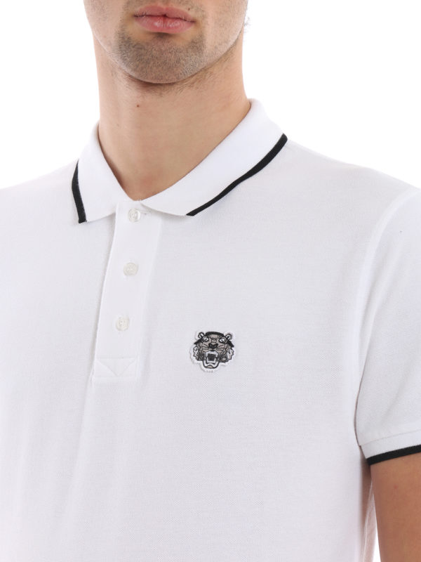 white kenzo polo shirt