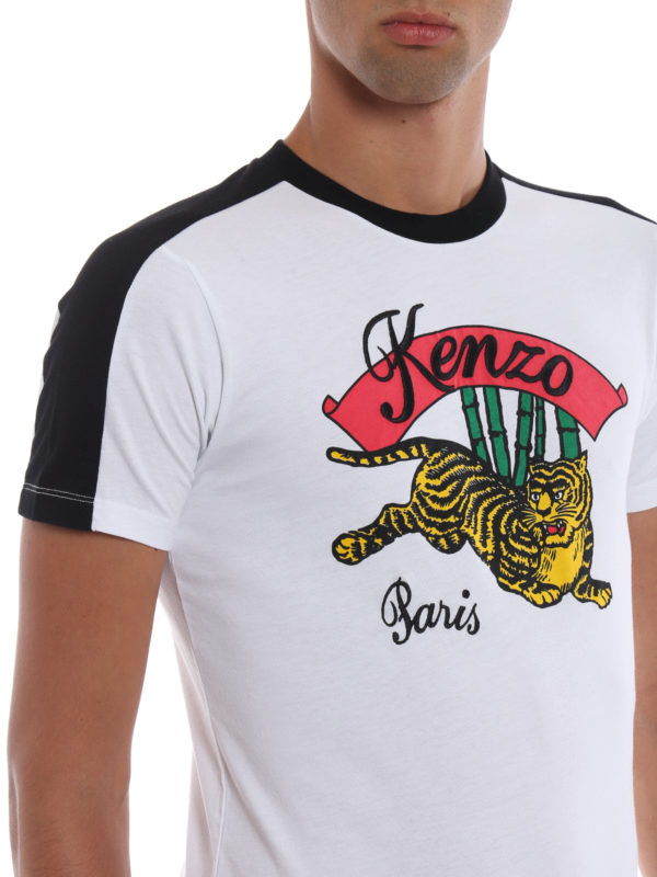 KENZO buy online Kenzo Paris Tiger print white cotton T-shirt