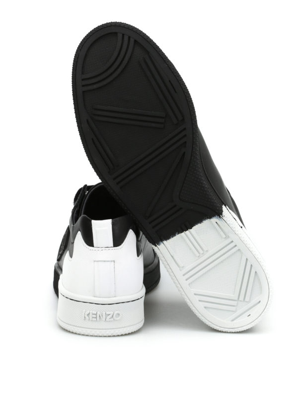 KENZO buy online Rubber logo leather sneakers