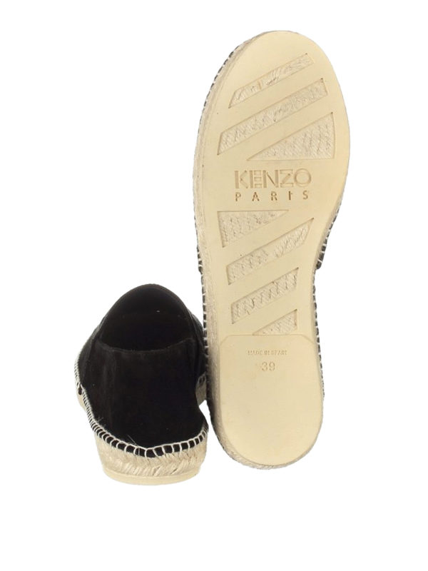 KENZO buy online Tiger black suede espadrilles