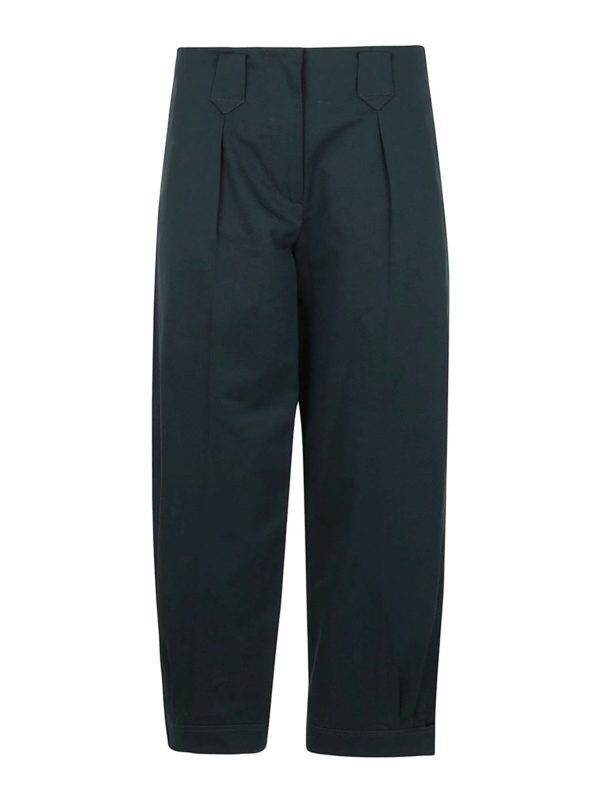 KENZO: casual trousers - Cotton carrot trousers
