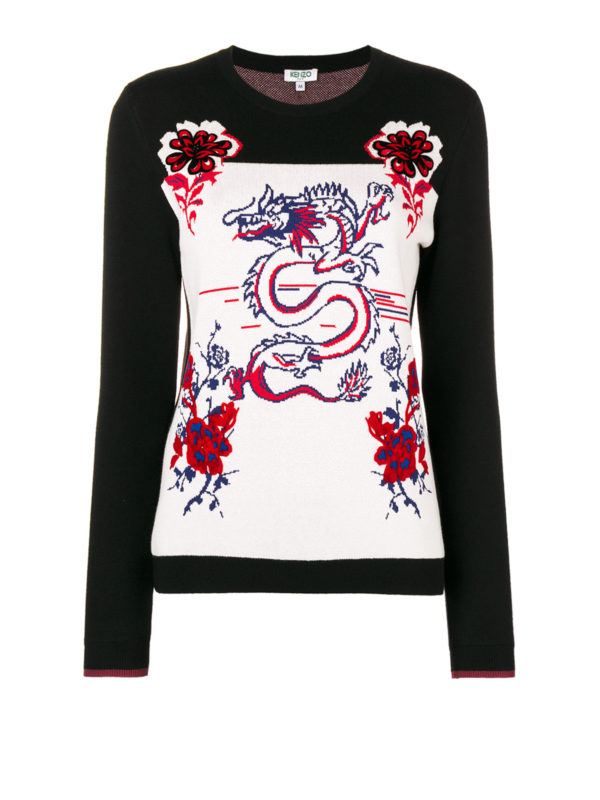 KENZO: Pull col rond - Pull Col Rond - Dragon