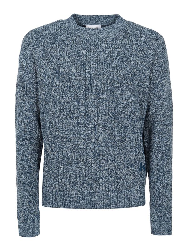 KENZO: Pull col rond - Pull Col Rond - Bleu Clair