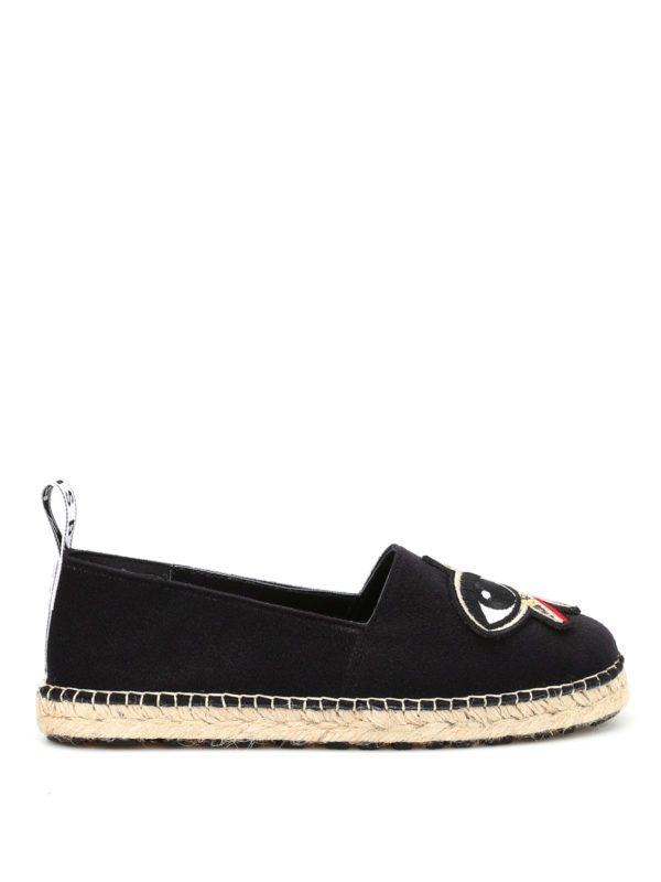 KENZO: Espadrilles - Espadrilles Noir Pour Femme