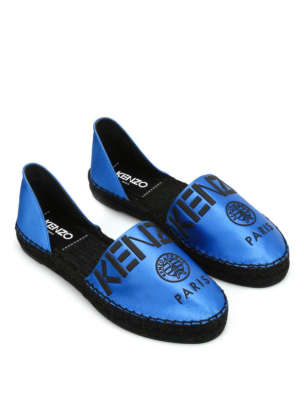 KENZO: espadrilles - Satin open espadrilles