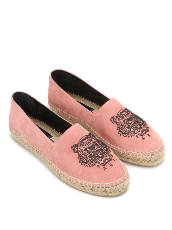 KENZO: espadrilles - Tiger suede espadrilles