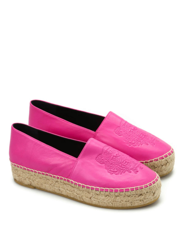 KENZO: espadrilles - Tiger wedge espadrilles