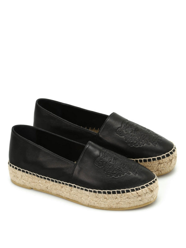 KENZO: espadrilles - Tiger wedge espadrilles