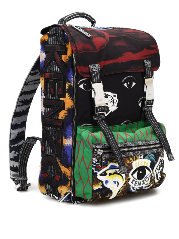 KENZO: backpacks online - Printed nylon backpack