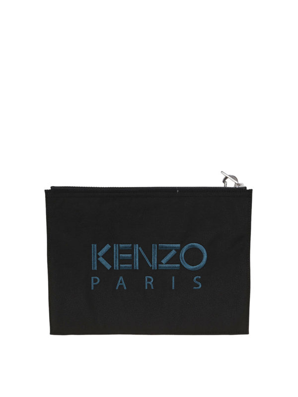 KENZO: clutches online - Kampus Tiger large pouch