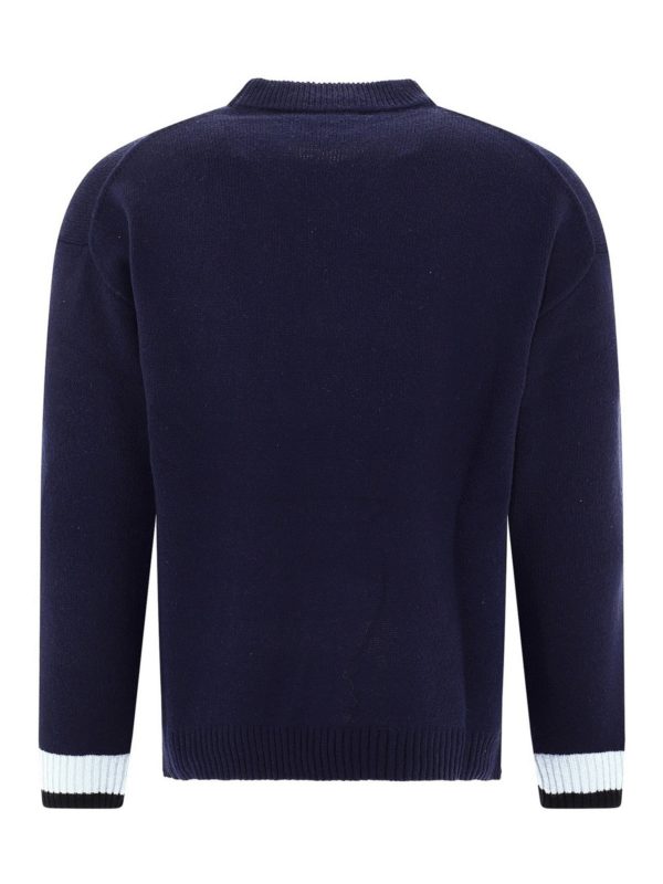 KENZO: Strickpullover mit Rundhalsausschnitt online - Rundhalspullover - Blau