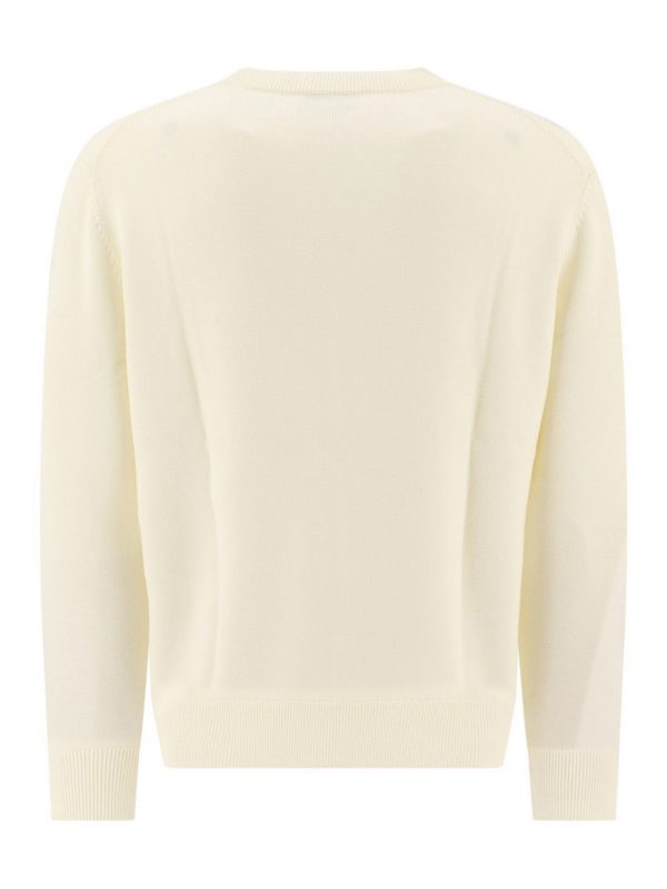 KENZO: Strickpullover mit Rundhalsausschnitt online - Rundhalspullover - Creme