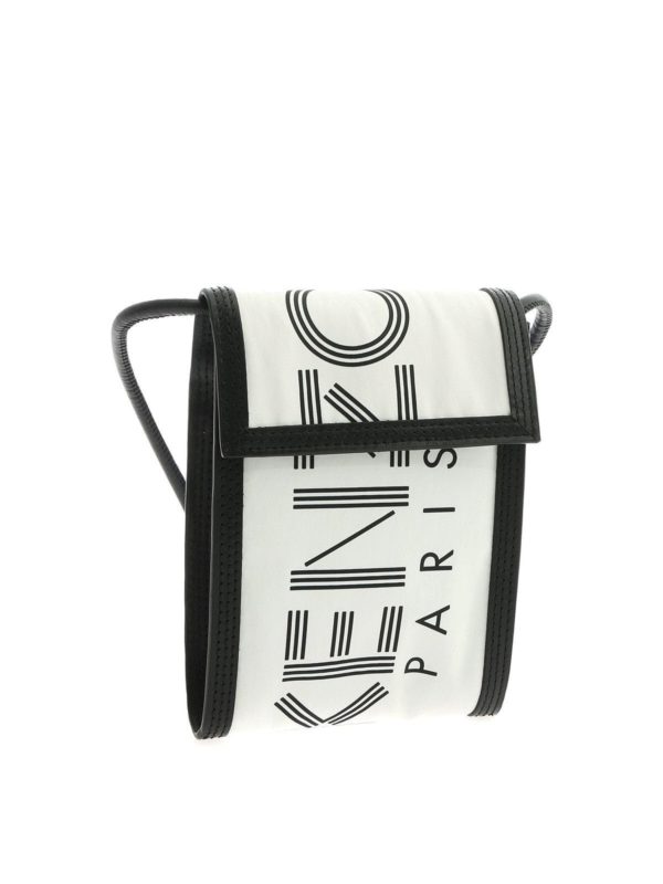 KENZO: cross body bags online - Kenzo print phone older in white
