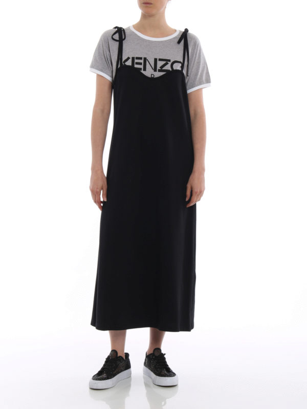 【送料&関税込】Kenzo Cotton Shirtdress Kenzo Cotton jersey T-shirt dress - Black - Women