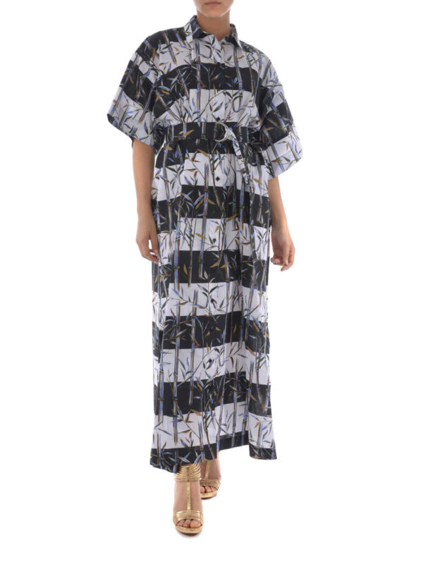 KENZO: abiti lunghi online - Abito maxi Bamboo Stripes