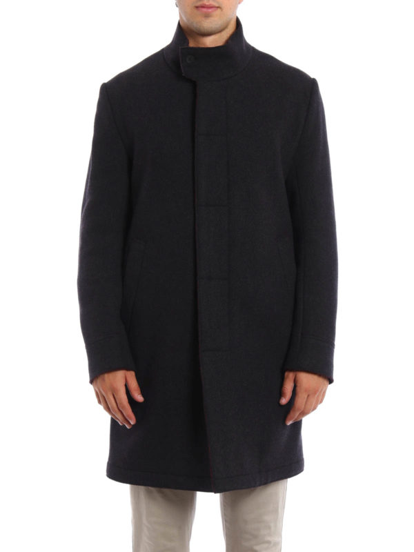 KENZO: short coats online - Warm wool coat