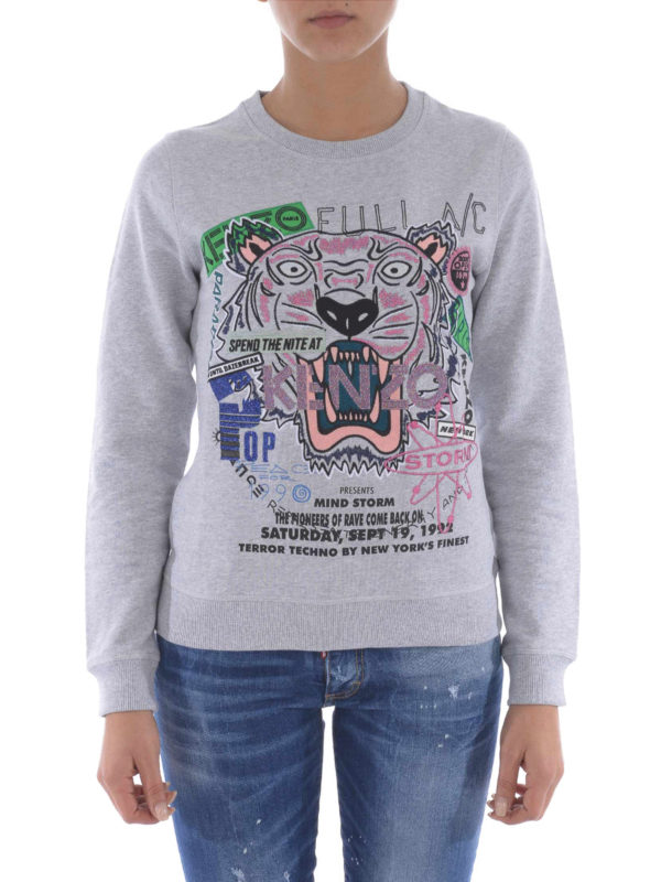 KENZO: Sweatshirts & Pulls online - Sweat-Shirts Et Pulls Gris Clair