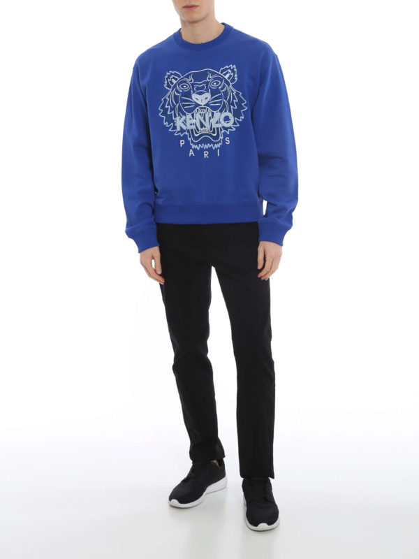 KENZO: Sweatshirts & Sweaters online - Tiger blue sweatshirt