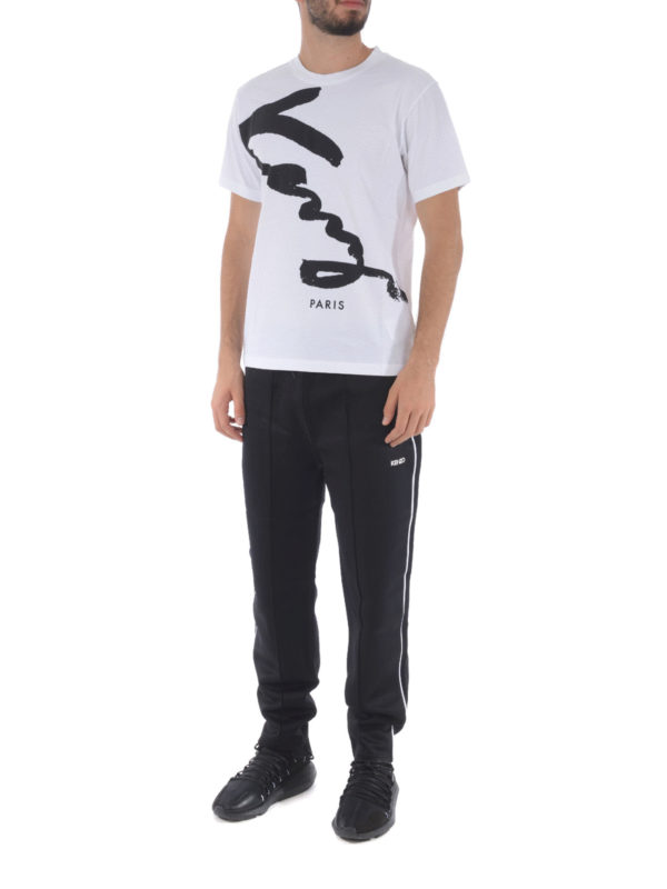 KENZO: tracksuit bottoms online - Techno cotton track pants