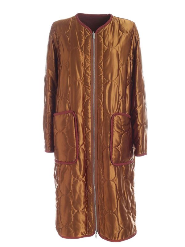 KENZO: ダウン・ハイテクコート - ダウンコート - ダークオレンジ