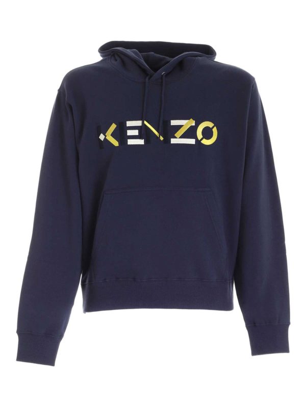 KENZO: Sweatshirts & Sweaters - Multicolor Logo sweatshirt in blue