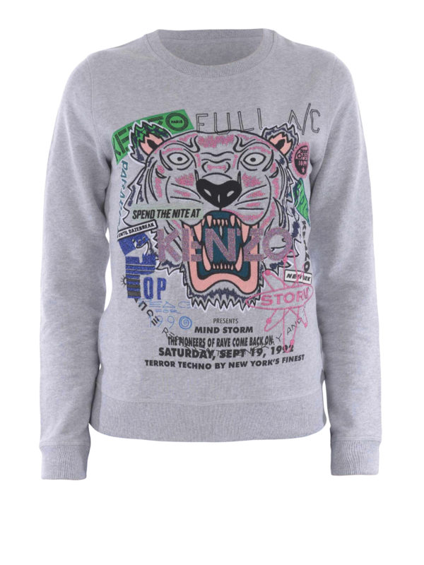 KENZO: Sweatshirts & Pulls - Sweat-Shirts Et Pulls Gris Clair