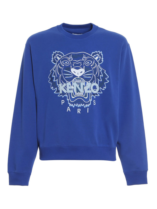KENZO: Sweatshirts & Sweaters - Tiger blue sweatshirt
