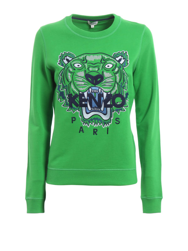KENZO: スウェット＆セーター - スウェットシャツ/セーター Tiger - 緑
