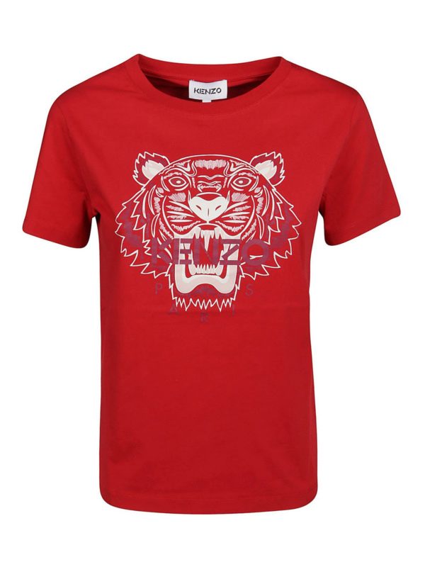 KENZO: t-shirts - Tiger print T-shirt