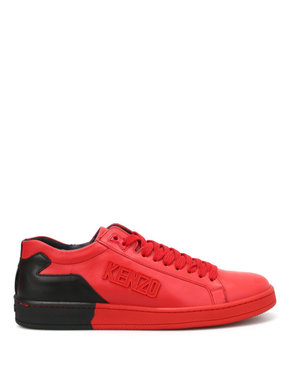 KENZO: Chaussures de sport - Baskets Rouge Pour Homme