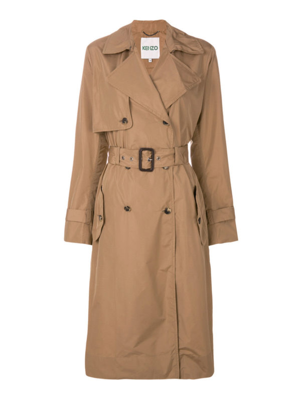 KENZO: Trenchcoats - Trenchcoat - Dunkelbeige