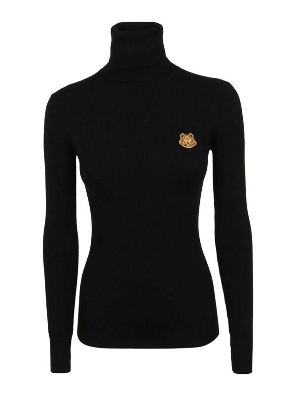KENZO: Rollkragenpullover  und Polo-Ausschnitt - Rollkragenpullover - Schwarz