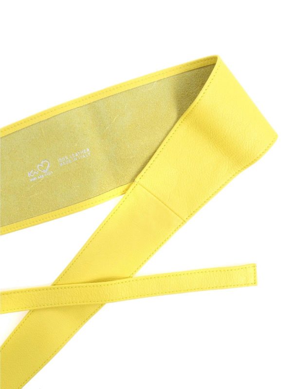 KI6? Who are you?: belts online - Yellow leather belt