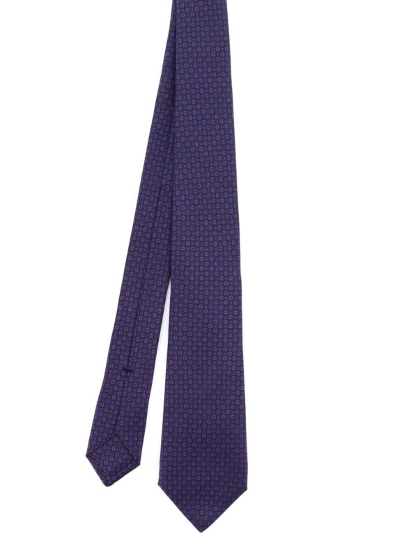 KITON: ties & bow ties - Patterned silk tie