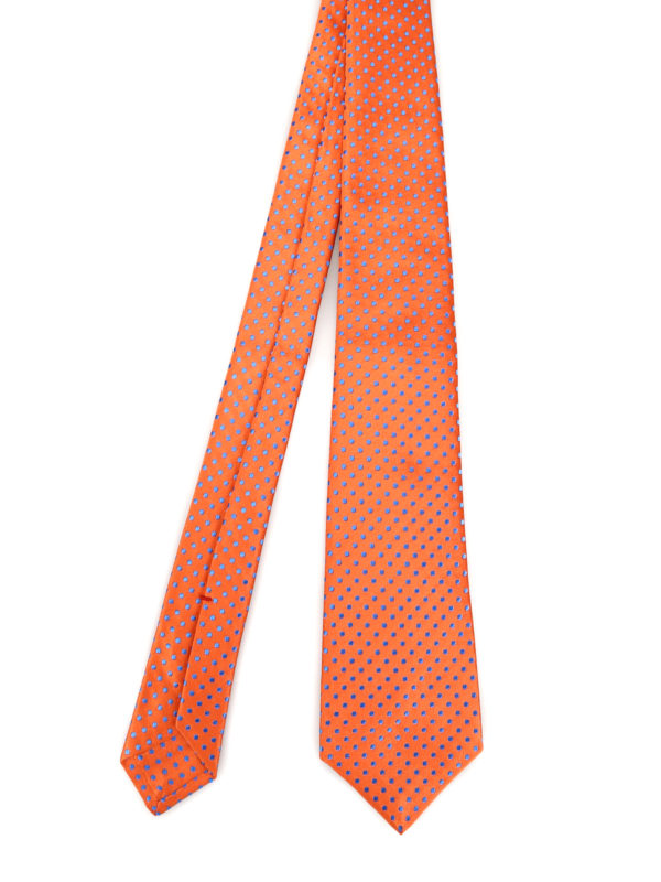 KITON: Corbatas y pajaritas - Corbata - Naranja