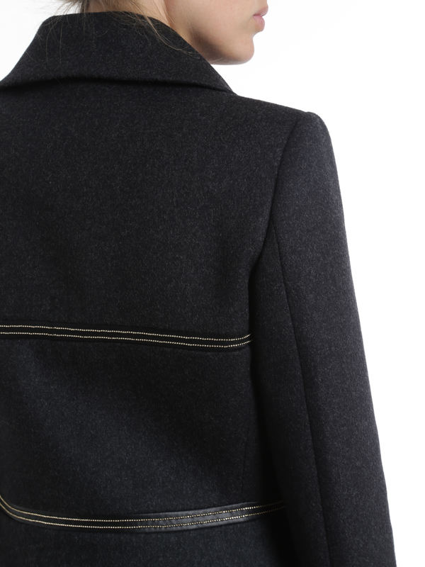 knee length coats shop online Studded coat