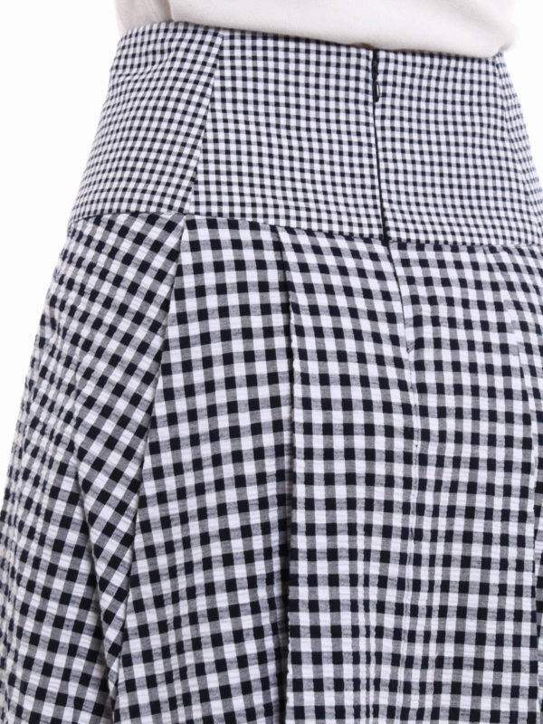 Knee length skirts & Midi shop online Gingham cotton pleated skirt