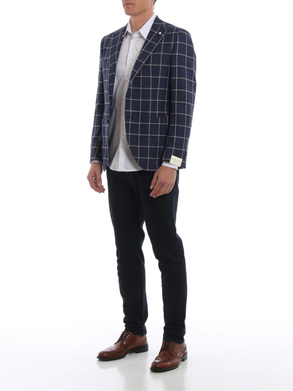 L.B.M 1911: blazers online - Oxygen® check wool blazer