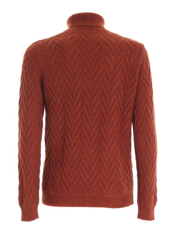 L.B.M 1911: Turtlenecks & Polo necks online - Ribbed edges turtleneck in red