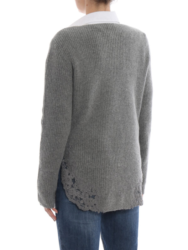 V-Pullover - Grau shop online: ERMANNO SCERVINO