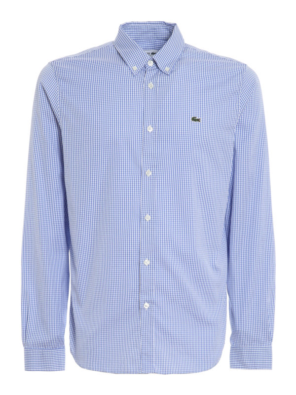 LACOSTE: shirts - Checked premium cotton shirt