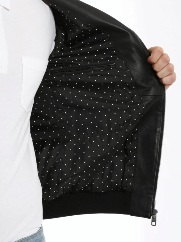 Lederjacke Fur Herren - Schwarz