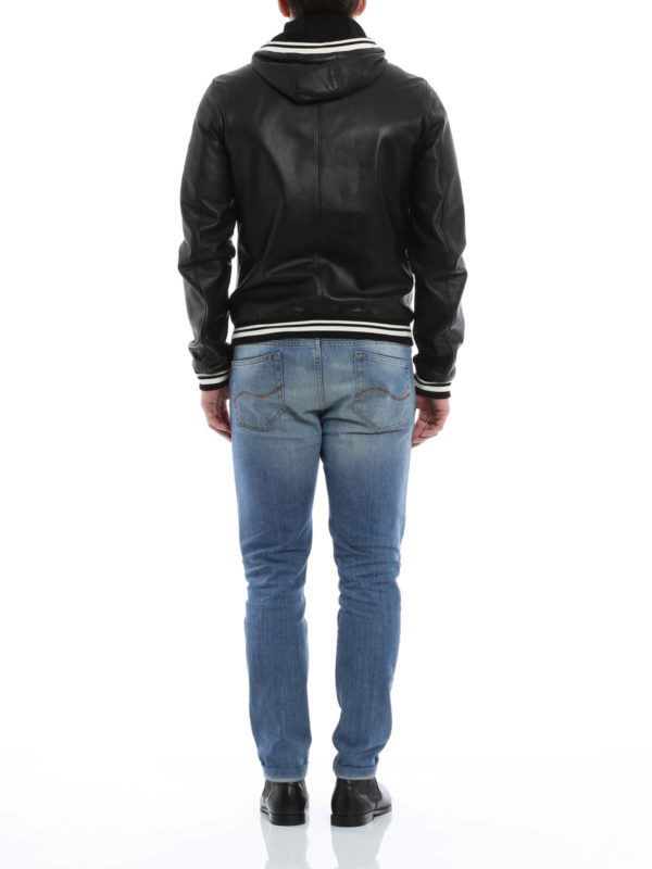 Lederjacke Fur Herren - Schwarz shop online: DOLCE & GABBANA