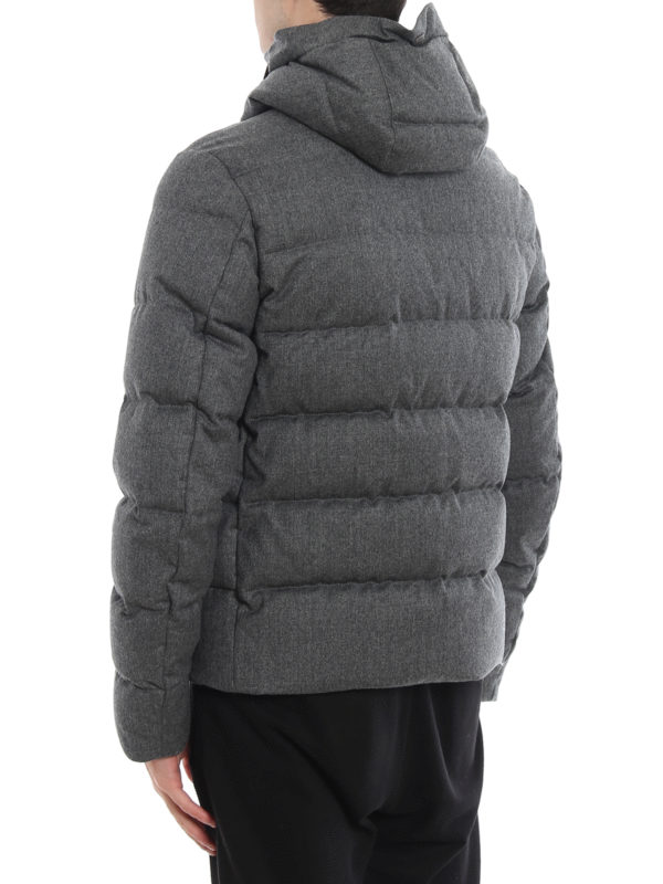 Laminar wool hooded puffer jacket shop online: HERNO